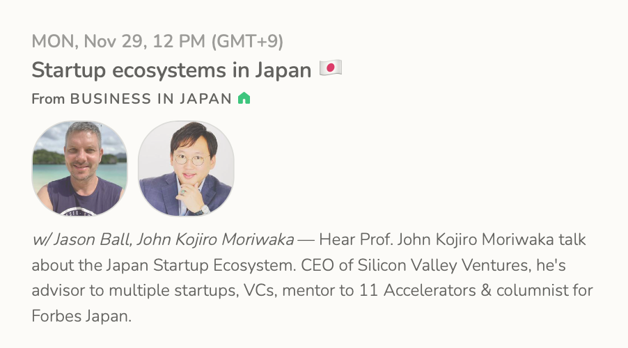 Startup ecosystems in Japan